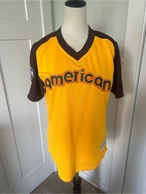 Ortiz 2016 Allstar Majestic Yellow Baseball Jersey